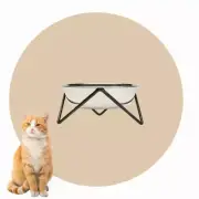 Bendo Cat Bowl "Meow" | Chrome on Black Frame