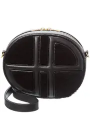 Patou Le JP Leather & Shearling Shoulder Bag