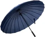 24 Ribs Large Umbrella Fashion Long Handle Straight Anti-Uv Sun/Rain Stick Umbre