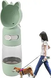 Portable Water Bottle for Dogs | Travel Water Bowl,Drinking Feeder with Food Container, Outdoor Accessories for Walking Hiking