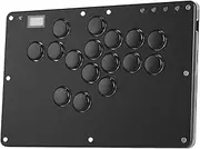 ONEED Haute42 Leverless Controller Arcade Stick T16: Leverless Controller T16 Black,Leverless Arcade Stick for PC/PS3/PS4/Switch Game,Crystal Low-Profile Switch Arcade Stick Support Hot Swap & SOCD