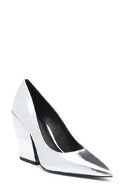 Rebecca Minkoff West Pointed Toe Pump in Silver at Nordstrom, Size 11
