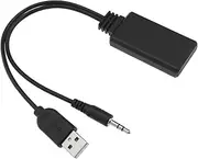 eMagTech Car Bluetooth 5.0 Receiver Bluetooth AUX Adapter 5-12V 3.5mm/0.14in Car AUX Audio Cable Wireless Bluetooth Receiver Adapter HiFi Stereo Accessories