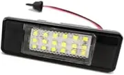 Wivplex Error Free White License Plate Light, for NISSAN, for X-TRAIL, T30 T31, for Qashqai, J10 J11 Primera P12 For Pathfinder R51 Juke F15 Car Number Plate Light(BLACK R side)