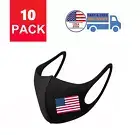 10 masks American Flag Unisex Face Mask Reusable Washable Cover Masks Men Women