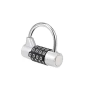 4-Digit Combination Padlock 2-inch Resettable Lock for Gate Locker Silver