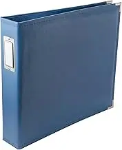 We R Memory Keepers 12x12 Photo Album Country Blue Protect Memories & Photos, Acid-Free Faux Leather, Snag-Free Rings, Includes 5 Page Protectors