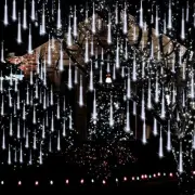 Christmas Lights Outdoor, Meteor Shower Lights 8 Tubes 192LED UL Certified Snow
