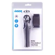 Laser Mini Foldable Tabletop Tripod Stand w/ Phone Adapter For Cameras Black