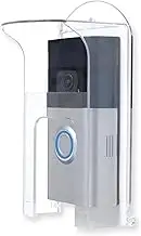 Plastic Doorbell Cover Compatible with Ring/Google Nest/Arlo/Eufy/Kasa/Blink Video Doorbell, Weatherproof Doorbell Rain Cover, Anti Glare, Suitable for Doorbell Wired (Watch Installation Video)