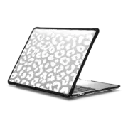 MacBook Pro 13-inch (M1 / M2 / Intel) Impact Case White Transparent Leopard Animal Print