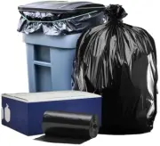 95-96 Gallon Garbage Can Liners │ 1.2 Mil │ Black Heavy Duty Trash