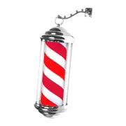Barber Pole Light Rainproof Barber Shop Rotating Light for Business Activity Black White 28cm Red White 38cm Optional