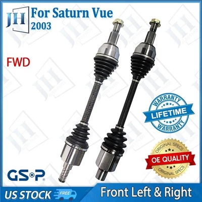 OE Front Pair Left Right CV Axle Shaft Joint Set For 2003 Saturn Vue V6 3.0L FWD