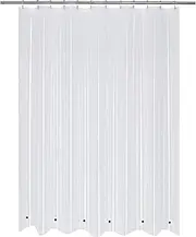 Mrs.Awesome PEVA Mold & Mildew Resistant Odorless Shower Curtain Or Liner Made from PVC-Free -70X72 - Non Toxic Eco-Friendly PVC-Free Rust Proof Grommets 3 Magnets at Bottom. (Clear)