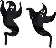 2pcs Ghost Decoration Halloween Decorations Ghost Stake Ghost Stake Acrylic Ghost Stake Sign Acrylic Ghost Stakes Yard Ghost Stake Decor Ground Inserted Signs