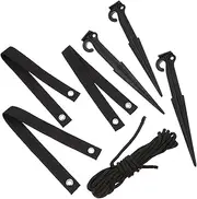 BESPORTBLE 1 Set Plant Support Anchor Ground Garden Stakes Staples Garden Plant Frame Lattice Stake Plant Stand Outdoor Powered Tool Cages Fence Plant Stands Rebar Stakes Wire Black Nylon