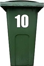 4X Bin Sticker Vinyl Number 1-99 Large Recycling Box Wheelie Self Adhesive (10)