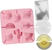 LOPUNER 1 Set Silicone Lollipop Mold with Sticks Candy Bags Ties Creative DIY Chocolate Cookie Candy Making Kit for Home Baking Present for Friends Family