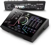 M-GAME RGB Dual USB Audio Interface Mixer for Streaming and Gaming with XLR Mic, Headset, and Optical in, Voice FX, Sampler, RGB Lights and Software, black