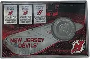 Highland Mint NHL New Jersey Devils 6" x 4" Stadium Challenge Coin With Protector, One Size, Team Colors