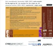 MENDELSSOHN BARTHOLDY: SECHS SONATEN FR ORGEL, OP. 65; BRAHMS: ORGELWERKE NEW C