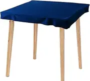 Decorative Felt Game Table Cover - Soft Foldable Cloth for Poker, Cards, Mahjong, and Board Games - Table Topper With Mat (Navy Blue)