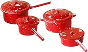 Totority 1:12 Dollhouse Miniature Kitchen Accessories Set Toys Miniature Pots Playing Pots Mini House Simulation Pans