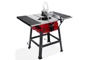 BAUMR-AG 2000W 255mm 10' Compound Table Saw, with Stand, Expandable Worktop, Vacuum Port, 45 Degree Bevel, +/- 45 Degree Mitre, Anti-tip