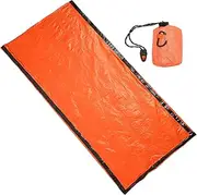 SUPVOX Camping Sleeping Bag Emergency Survival Bag Pe Aluminum Film Whistle Compact Sturdy Outdoor Gear