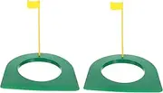 JOINPAYA 2pcs Regulation Putting Cup Portable Training Tool for Golf Practice for Home Office and Outdoor Use Present for Golf Enthusiasts Includes Removable Ring for Random Color