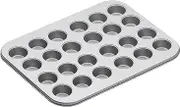 KitchenCraft Non-Stick 24-Cup Mini Mince Pie/Muffin Tray, 35 x 27 cm (14" x 10.5"), Silver