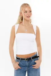 [Supré] Supré - Alora Ruched Top - White XL WHITE