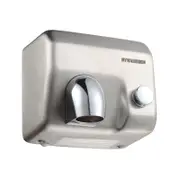 Mywashroom Hand Dryer Conventional Push Start Satin Brushed Stainless Steel 304-Silver