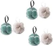 [TOVINANNA] 3sets Shower Ball Bath Ball Mesh Skin Care Body Wash Soft Exfoliating Scrub Hanging Rope Material 2pcs*3