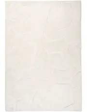 [Miss Amara] Akkira Abstract Washable Wool Rug in Cream
