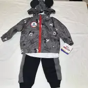 Disney Junior MiCKEY Baby boy 3 PC Set Jacket, T-Shirt & Pants Size 12M NEW!