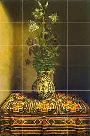 Art Hans Memling Still Life Ceramic Mural Backsplash Bath Decor Tile #242