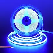Clearhill 5V COB LED Strip Lights (Only Strip with Connecting Bare Wire),6.56FT/2M,Blue,320LEDs/M,Bright Lights 8mm Width,Not Waterproof IP20,for DIY Home Indoor Decoration