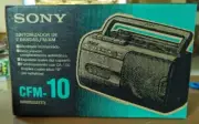 NOS Sony CFM-10 Radio Cassette Player Recorder FM/AM Boombox Portable AC/DC NEW