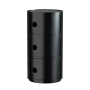 MIUZ 3 Tier Black Replica Componibili Round Storage Cabinet