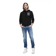 Replay Mens Overhead Fleece Asolo 1981 Hoodie Black