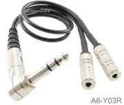 1ft CablesOnline 1/4" Stereo Male to Dual 1/8" Stereo Female Audio Y-Splitter