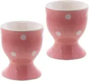 Servette Home Egg Cup Cute Ceramic Soft Boiled Egg Holder - Set of 2