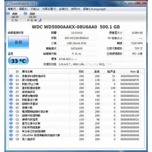 二手良品 WD 威騰 藍標 500G 3.5吋 SATA硬碟 WD5000AAKX