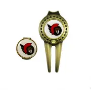 Ottawa Senators Hat Clip & Divot Tool Combo with Golf Ball Markers