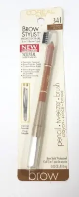 L'Oreal Brow Stylist Professional 3-in-1 Brow Tool 341 Light Brown SEALED BENT