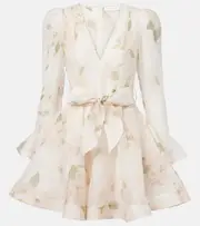[Zimmermann] Zimmermann Balance linen and silk minidress AU 12 white