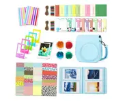 Instant Camera Accessories For Instax Mini 11 Instant Film Camera Include Case/Album/Wall Hang Frames/Film Frames/Border Stickers/Corner Stickers Blue