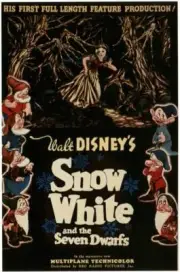 Snow White And The Seven Dwarfs poster 1937 OLD PHOTO
